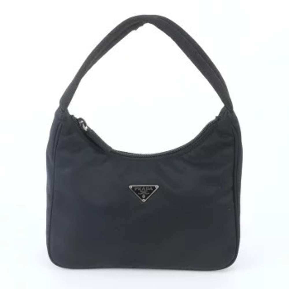 Prada Tessuto Triangle Shoulder Bag Black